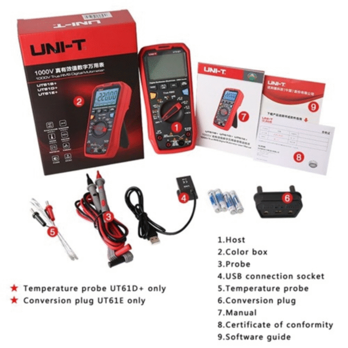 UNI-T UT61D+ True RMS Digital Multimeters- USB (3)