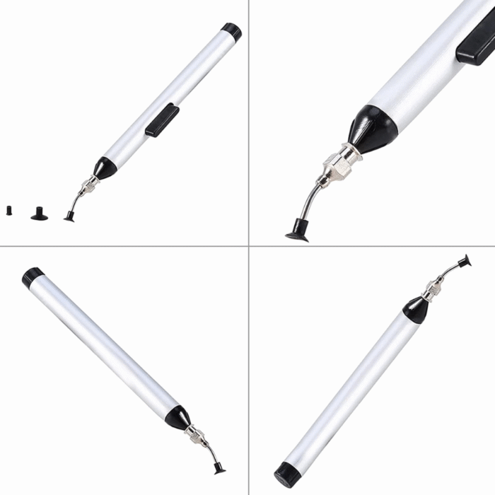 Suction Pickup Pen, Vacuum Sucking Pen Quick Safe Durable 3 Suction Headers for Small Parts (3)